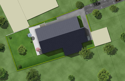 immobilien visualisierung 3d lageplan