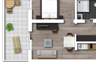 grundriss gestaltung in 2d