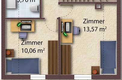 grundriss kolorieren 2d premium