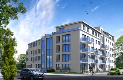 praesentation schaufenster makler buero 3d aussenansicht