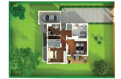 immobilien visualisierung 3d grundriss