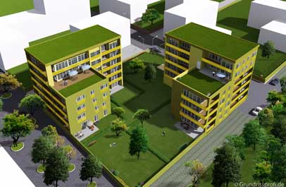 immobilien visualisierung vogelperspektive